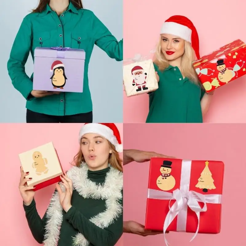 10 Chiếc Cá Nhân Dính Giáng Sinh Nhãn Gói Chuyển Nhãn Giáng Sinh Tên Miếng Dán Kính Cường Lực Cho Túi Kẹo Hiện Ốp Lưng