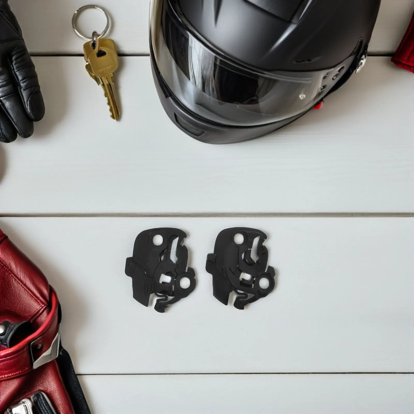 

2Pcs Motorcycle Visor Base Gear Plate Visor Repair Kit Replacement Mechanism Shield Fix Plate Motorcycle Parts Kit