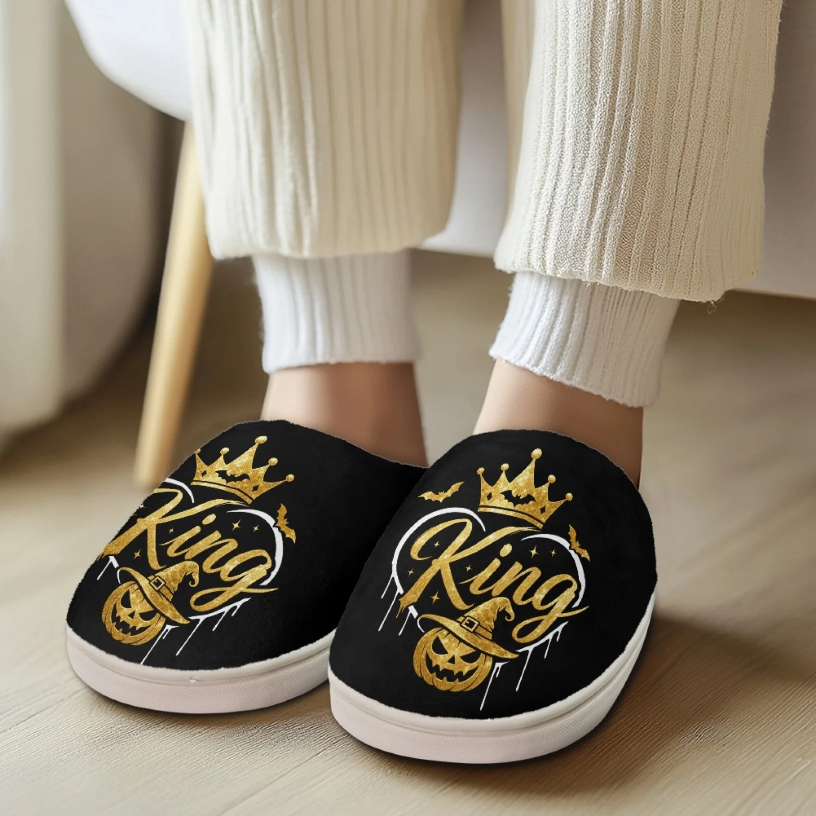 PENSTROLL  King Pumpkin Wfh Cozy Essentials Slippers Nurses Day Gift Slippers Casual Slippers for Spa