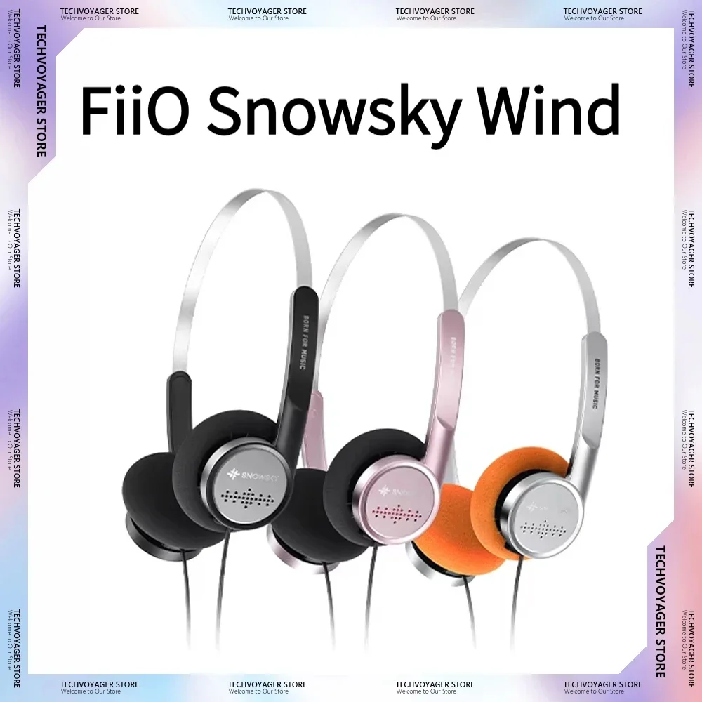 FiiO Snowsky Wind 3.5mm ON-Ear Headphones HiFi Sound Recording Gaming Microphone 40mm Diaphragms driver music Accessories gifts — product photo 1 of 1