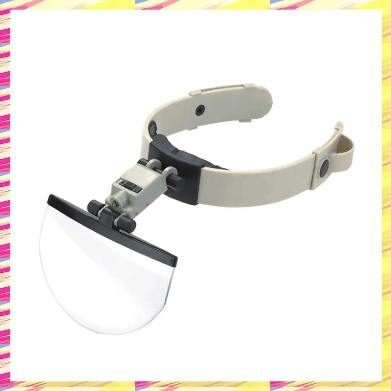 

ABJJ 2Set Headband Magnifier Eye Glasses Magnifying With Led Lights Loupe Four Sets Of Multiple Lens Head Mounted