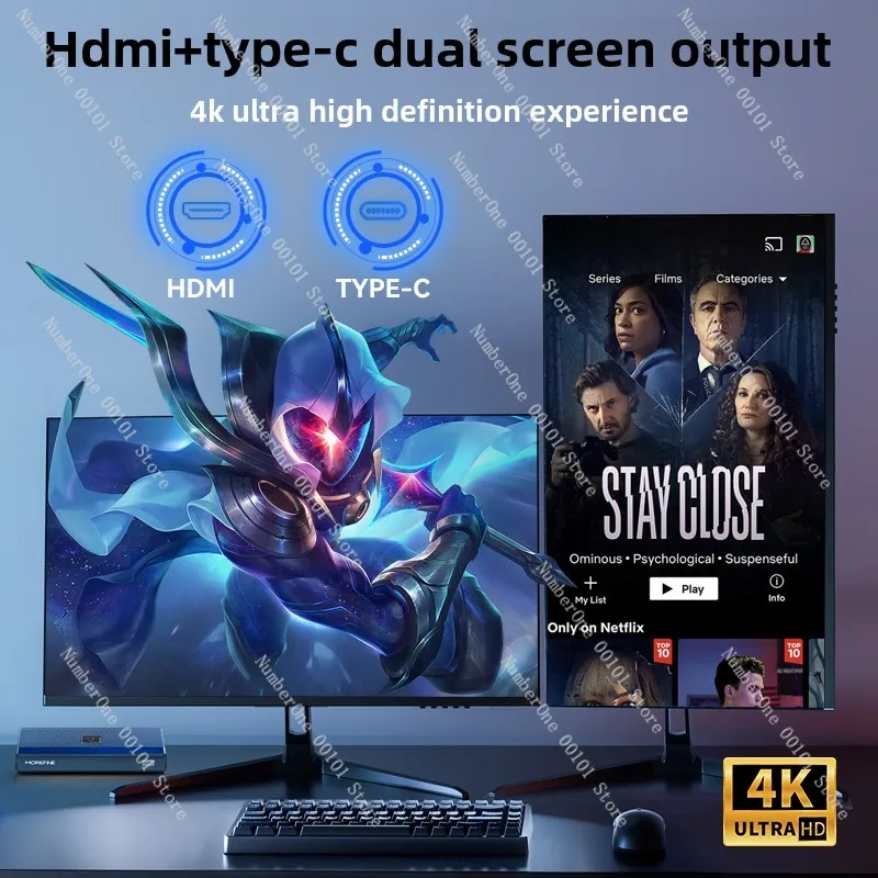 مضيف صغير جديد من الجيل الثاني عشر M6 N200، Win11، ألعاب المكتب والمنزل، بث 4K، MINIPC صغير الحجم للإنتاجية والترفيهية