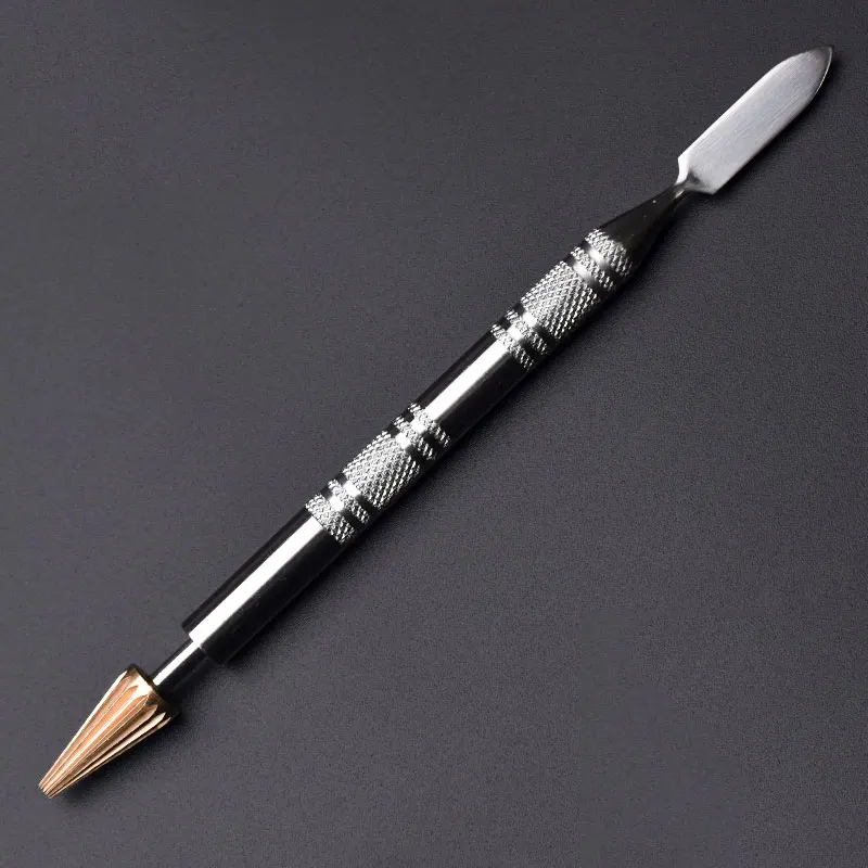 Brass Head Leather Dual Head Edge Oil Gluing Dye Pen Applicator Speedy Paint Roller Tool for Leather Craft Tools Double Side