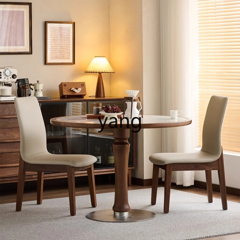 

YHM round table rock slab dining table dining table living room household small apartment