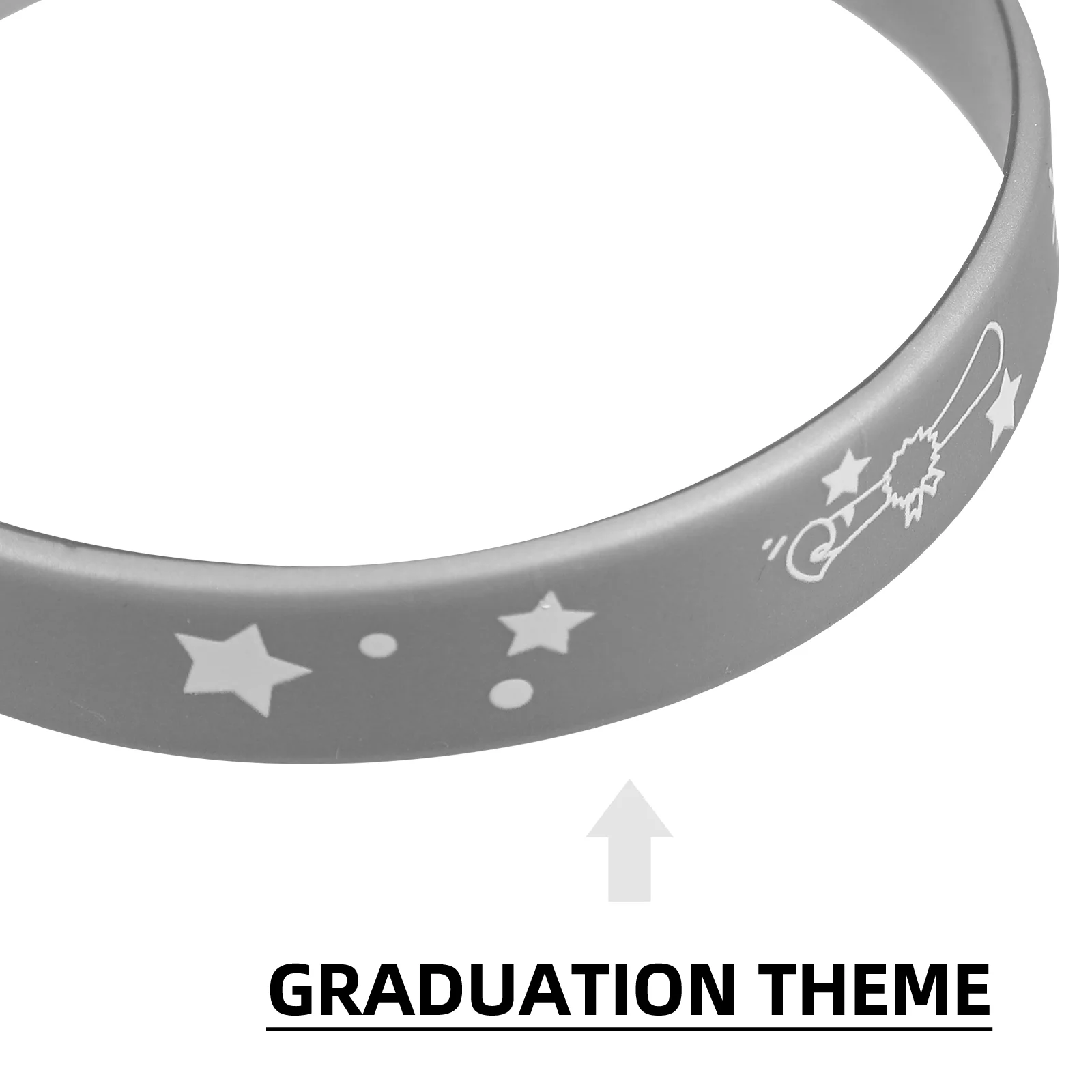 Senior Banner Class of 2025 Graduation Bracelet Wristbands Silver for Kids Child