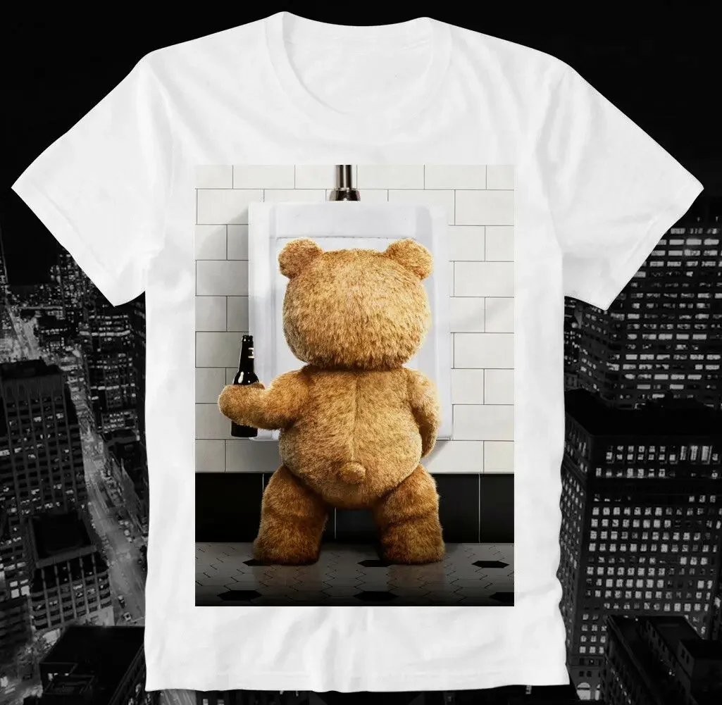 Ted Bong Cult Funny Movie Stoner Kiffer Bear Beer T-Shirt 100% Cotton O-Neck Summer Short Sleeve Casual Mens T-shirt Size S-3XL