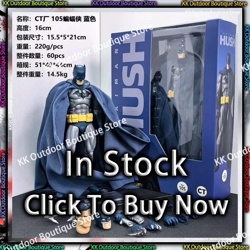 

Hot-New CT Toys Batman Hush Blue Mafex 105 Dc Bat Man Black Version Anime Action Figure Figurine Model Statue Gifts For Kid Toys