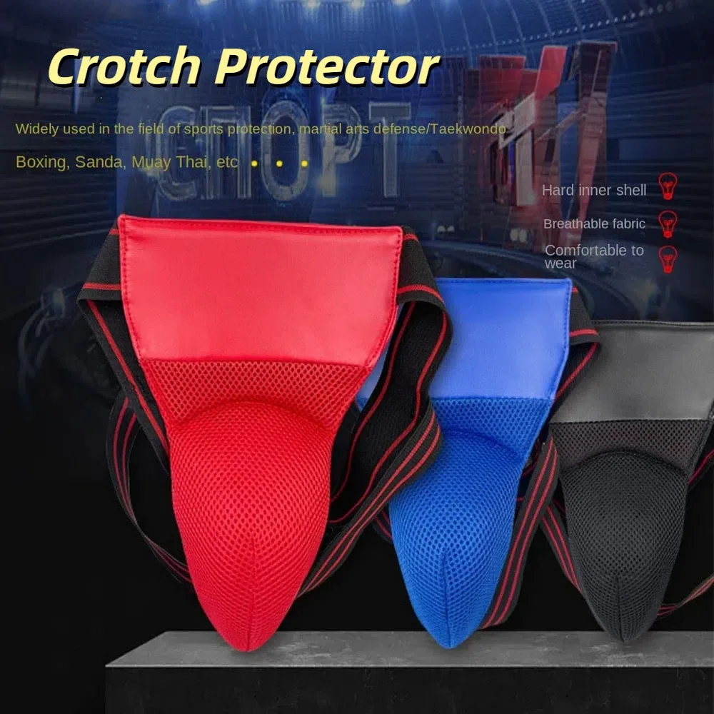 Adjustable Crotch Protector Groin Guard Taekwondo Groin Protector Cup Sports Safety Professional Boxing Protection Jockstrap