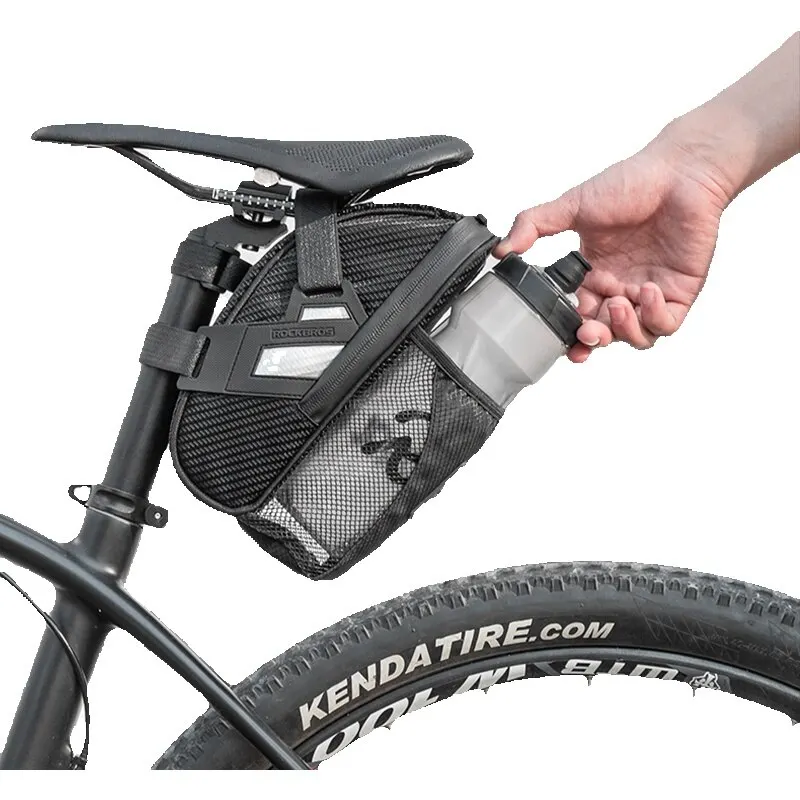 AliExpress ROCKBROS Bicycle Tail Bag MTB Road Bike Storage Tool Bag Night Reflective Saddle Seatpost Bike Rear Bags Cycling Rear Seat Bag