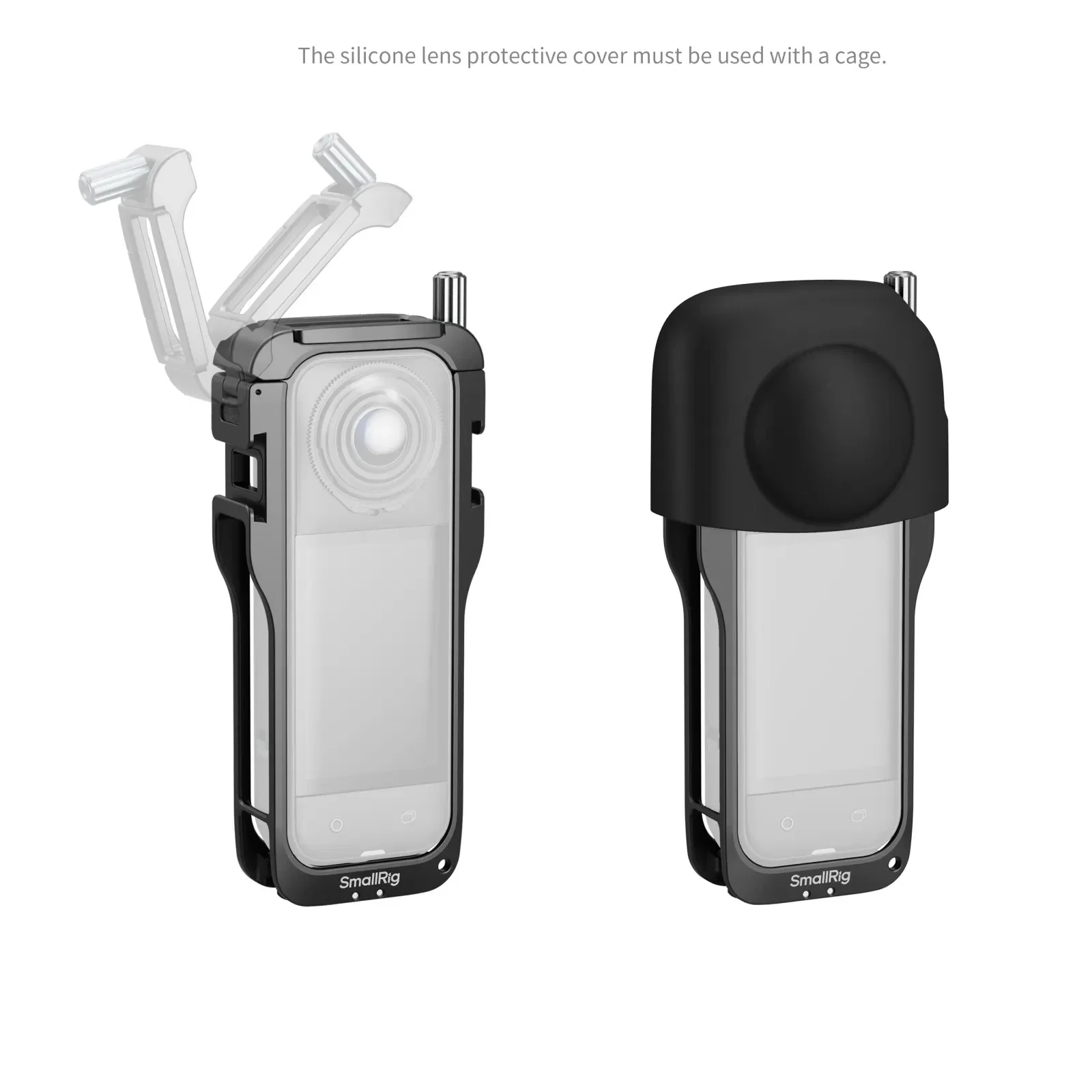 Gaiola de liga de alumínio Smallrig para Insta360 X5 360 °   Sapata fria de extensão de capa protetora para acessórios de câmera esportiva Insta 360 X5