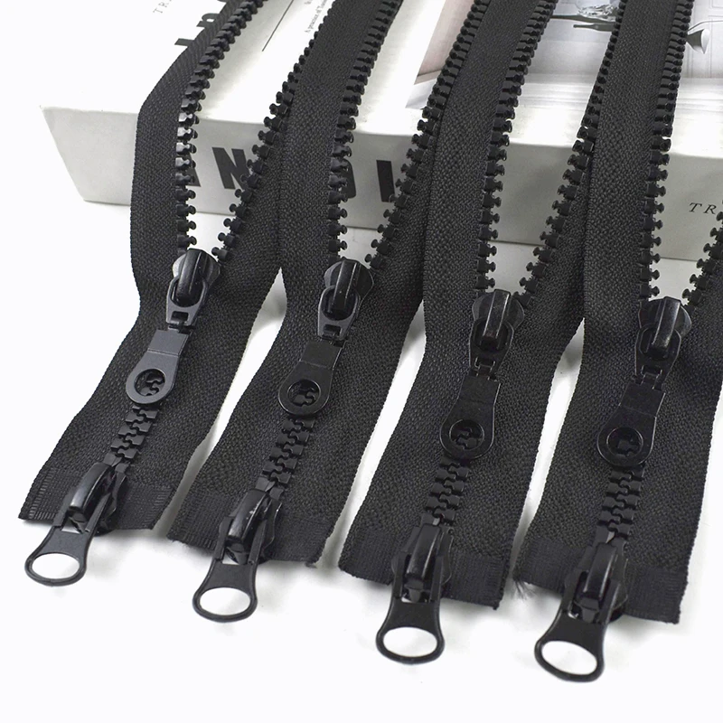 

1-3Pcs 8# Black Resin Zippers 70-200cm Double Slider Zips Tape Backpack Tent Closure Zipper Sewing Zip Repair Kits DIY Accessory
