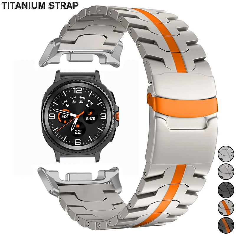 

Titanium Strap for Samsung Galaxy Watch 8 40mm 44mm 8 Classic 46mm Metal Stainless Steel Band for Galaxy Watch Ultra 2025 47mm