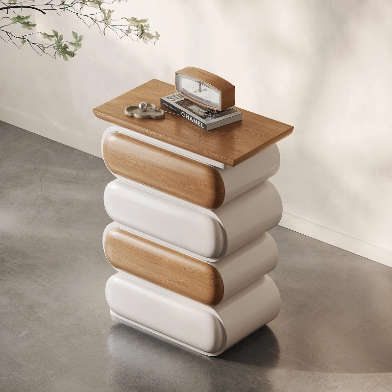 

*-*Modern Saving Nordic Style Unique Nightstands Bedside Drawers Mesita De Table Bedroom Furniture Space Noche Trendy Storage Ho