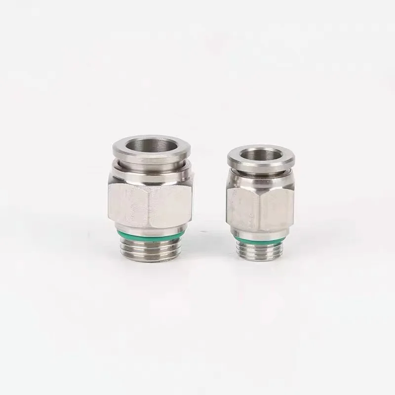 304Stainless steel   PC4-G01 PC04-G02 PC6-G01Stainless steel Pneumatic fittings PC8-G01 PC8-G02 PC10-G01 PC10-G02  G thread