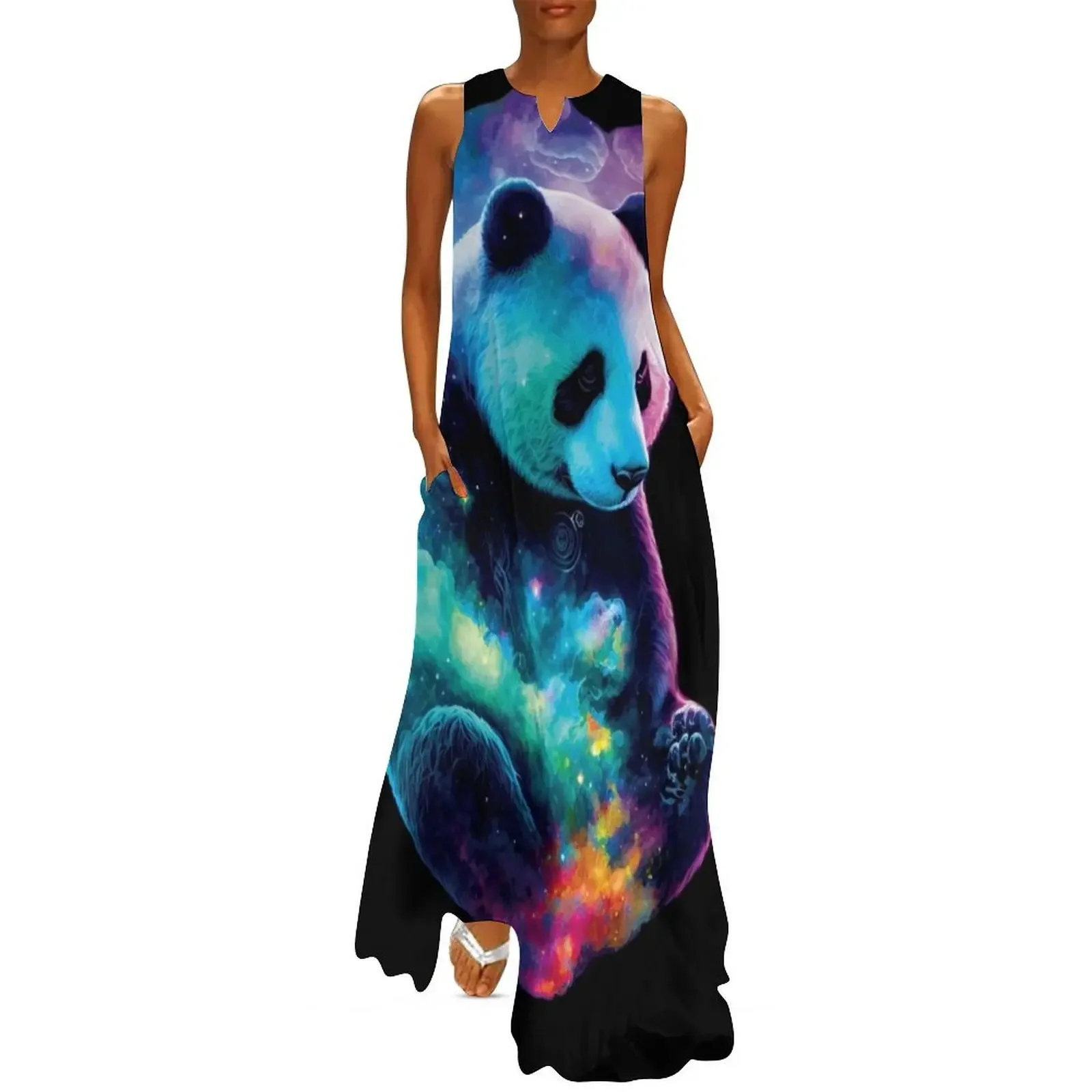 

Vaped Panda Long Dress dresses with long sleeves Dress for pregnant women clothes for women wedding dresses for parties Dress