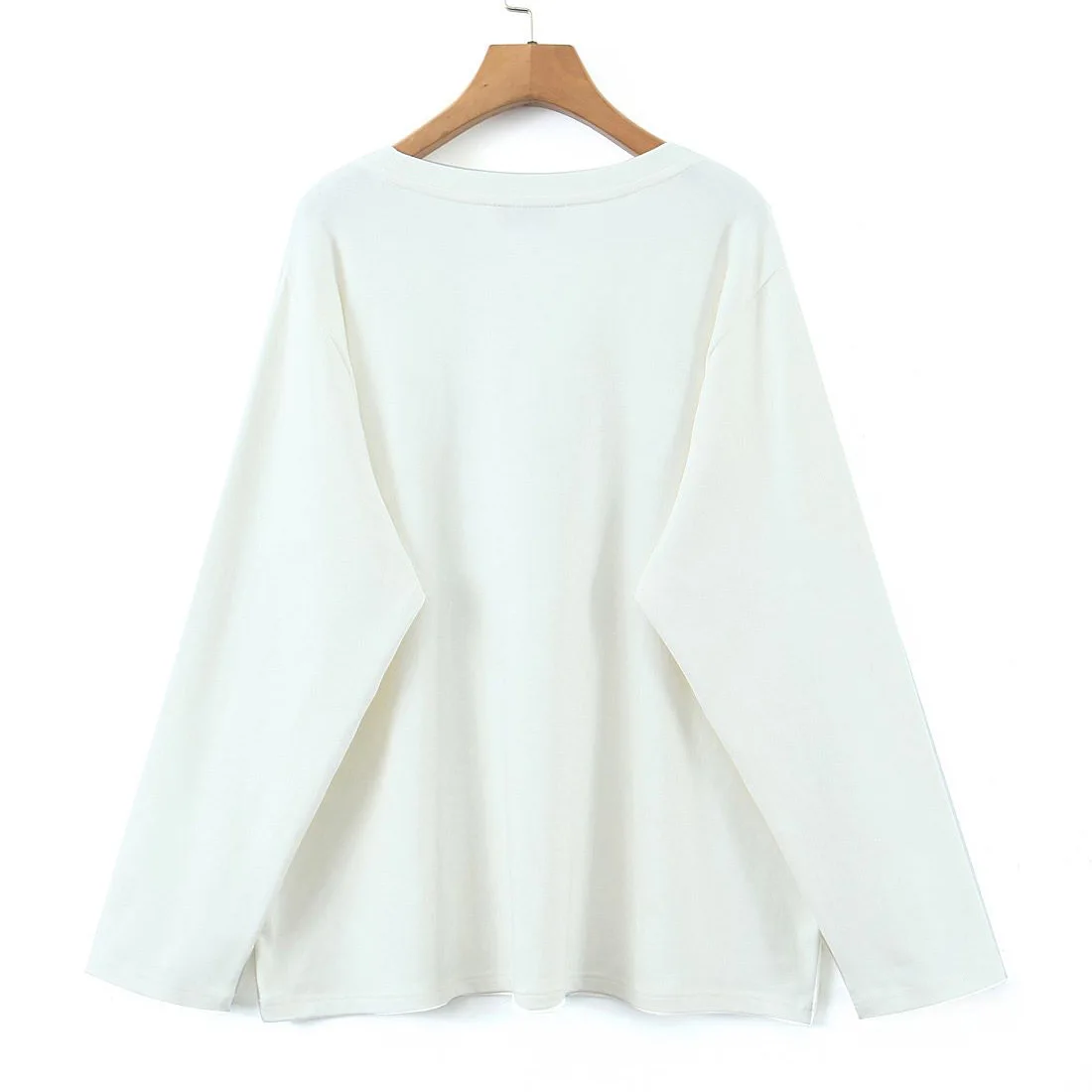 Simple Letter Print Brushed Loose T-Shirt Women Autumn Winter 2023 Plus Size Casual Clothing Good Quality Tees French Basic Tops