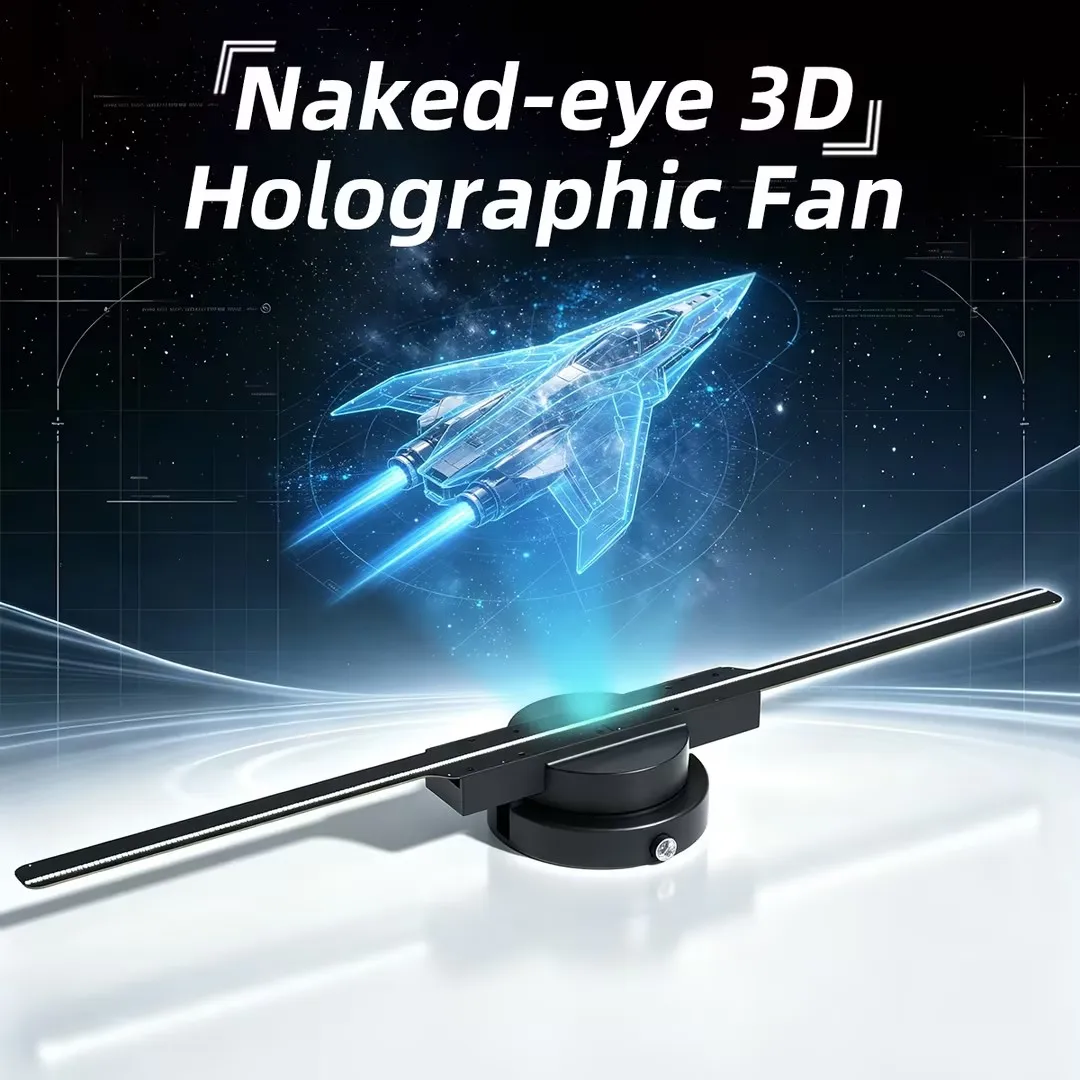 3D Hologram Fan Projector Dynamic Virtual Holographic Imaging LED Advertising Display Support Custom Wireless Video Upload