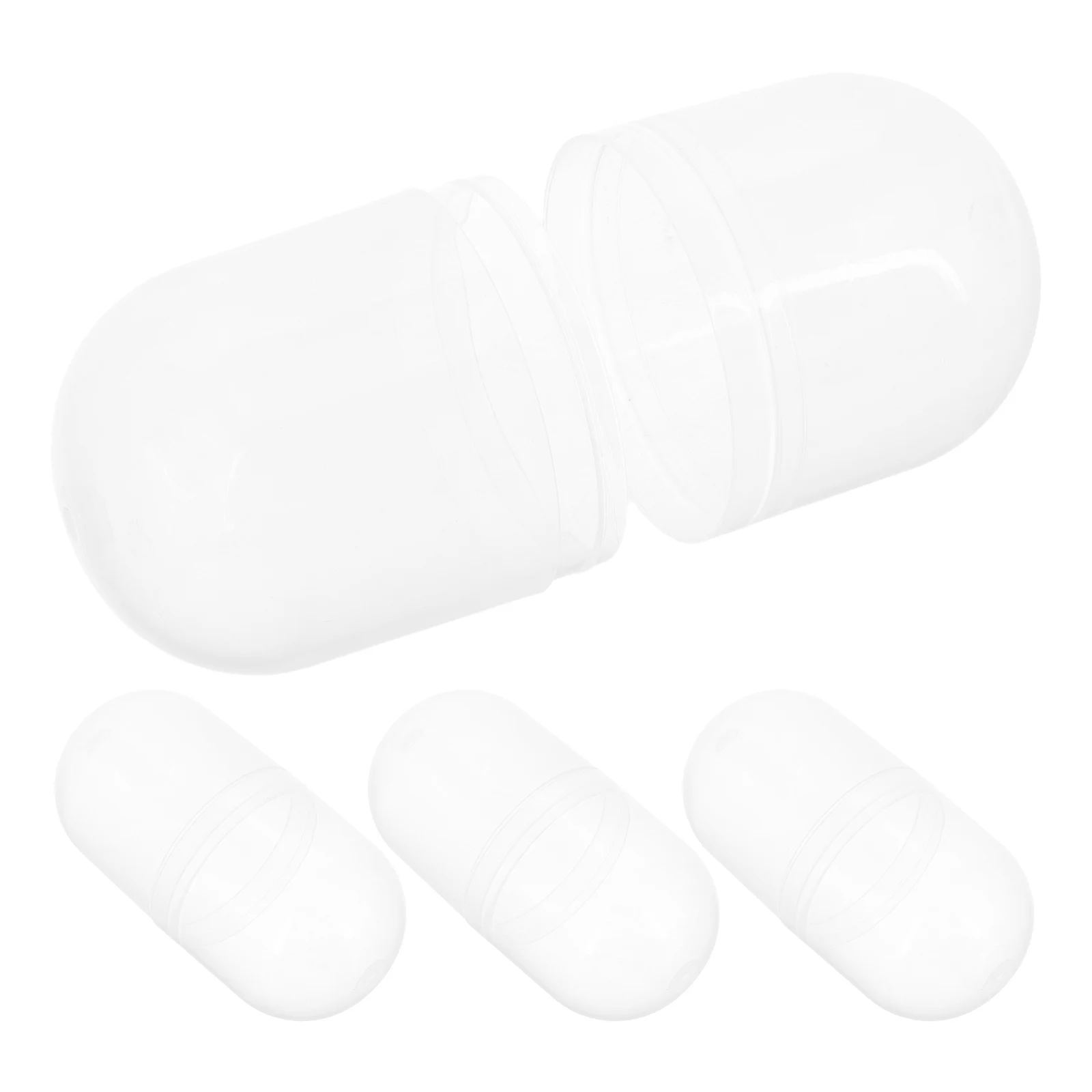 

4pcs Reusable Transparent Plastic Fillable Vending Machine Gumball Claw Machine Prizes Clear Storage Shells Bulk
