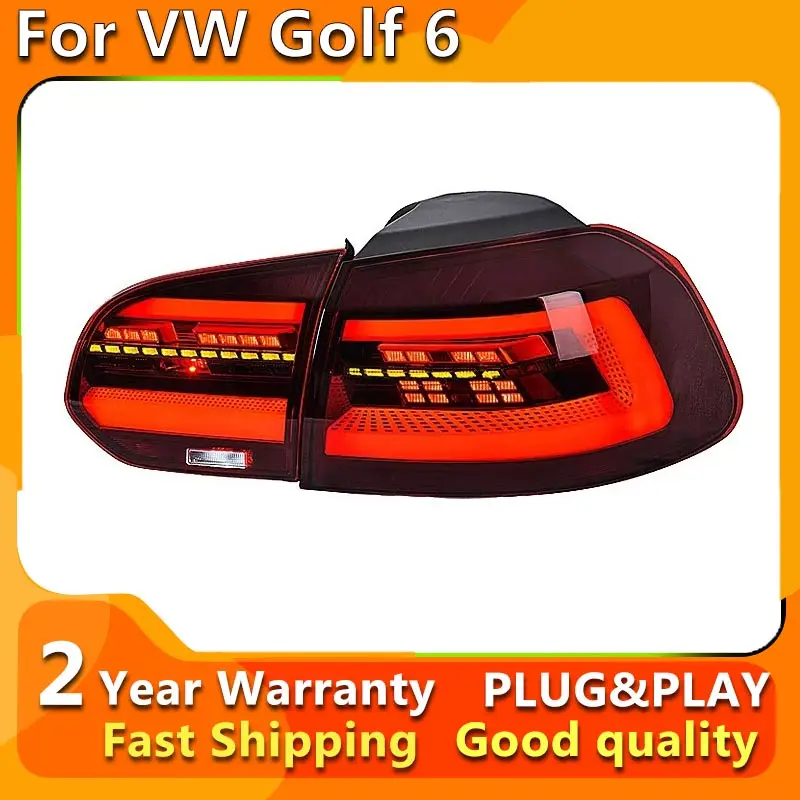 LED Tail Lights For VW Volkswagen Golf 6 MK6 GTI GTD R TSI 2008-2013 With Sequential Indicator Rear Lamp Assembly