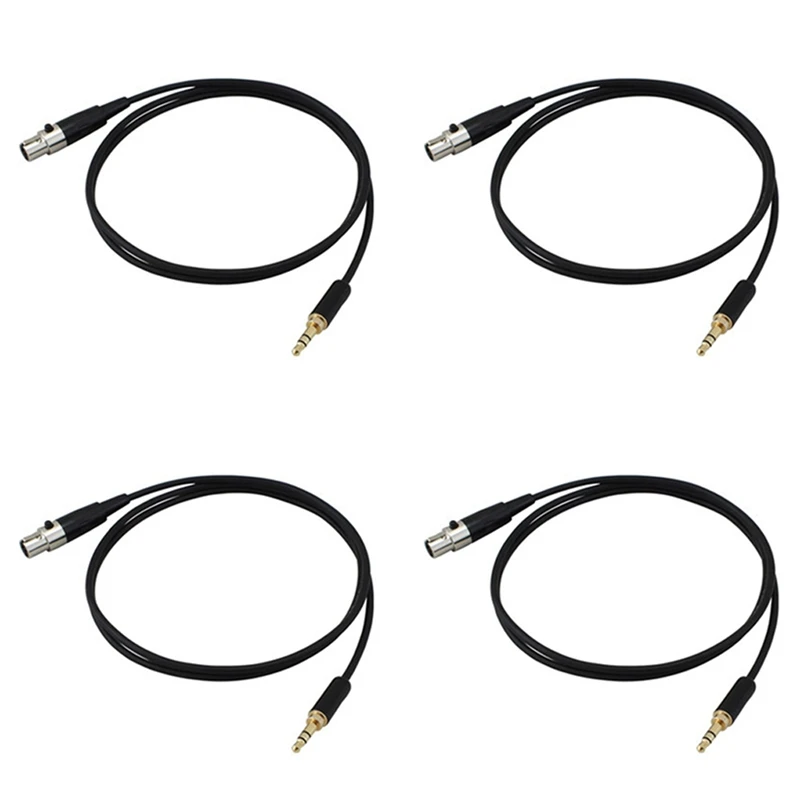 Hot 4Pcs 3.5Mm Jack To 3Pin Mini XLR Female For BM800 PC Headphone Mixer Microphone Stereo Camera Amplifier 0.