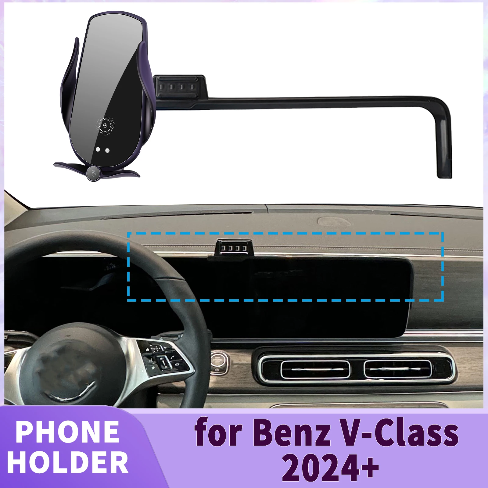 

fit for Mercedes-Benz V-Class 2024 2025 Screen Base Phone Holder Mount ​​ Secure Clip Car​​ accessoires
