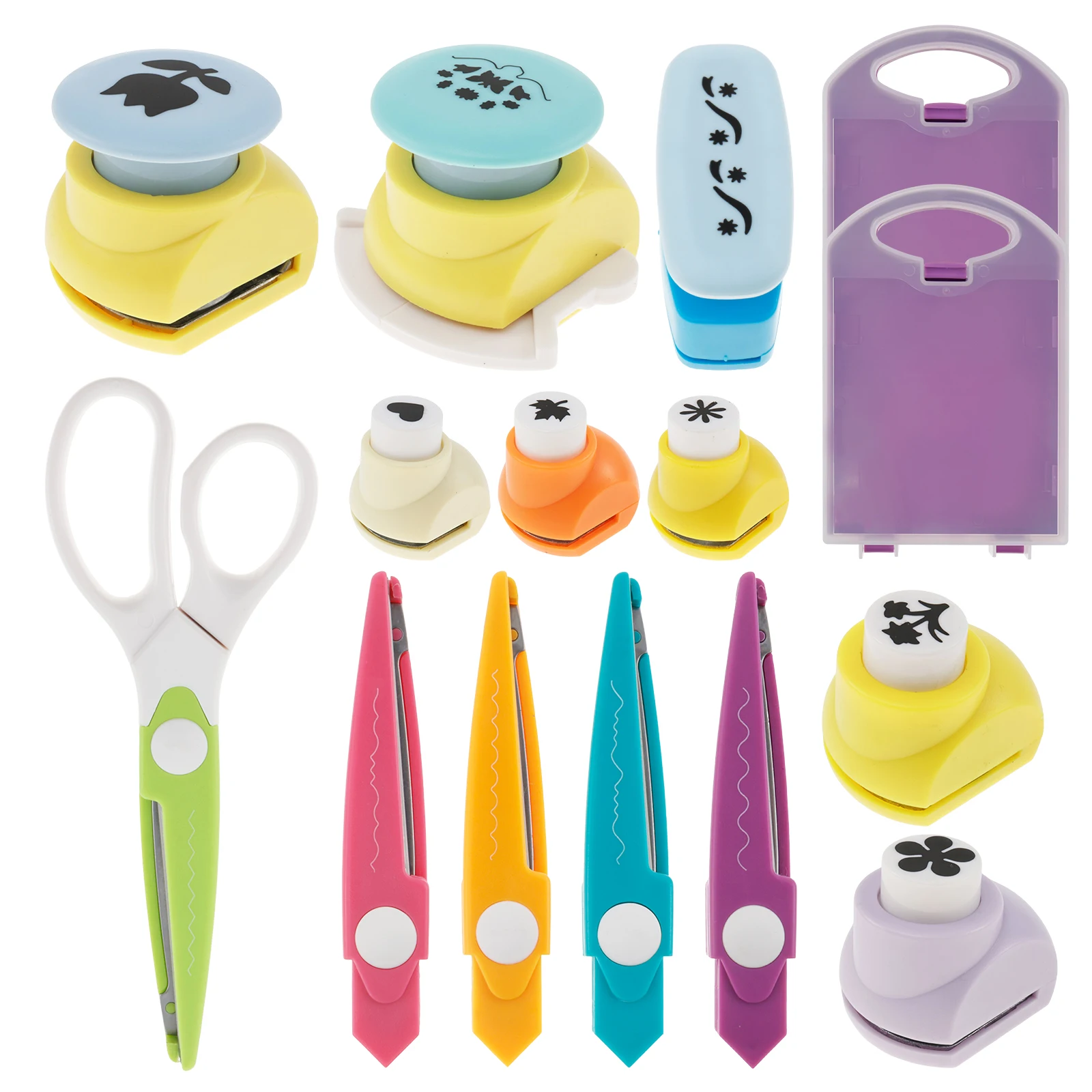 

Children's DIY Punching Machine Craft Set Educational Craft Scissors Set Portable Craft Punching Machine Set Crafts