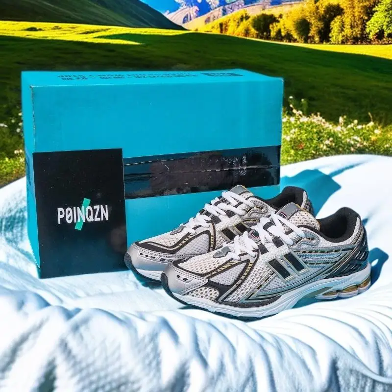 أحذية رجالية ونسائية قابلة للتنفس، طراز محارب أسود، أحذية رياضية كاجوال متعددة الاستخدامات للأب، 1906 فضي-أبيض-أصفر