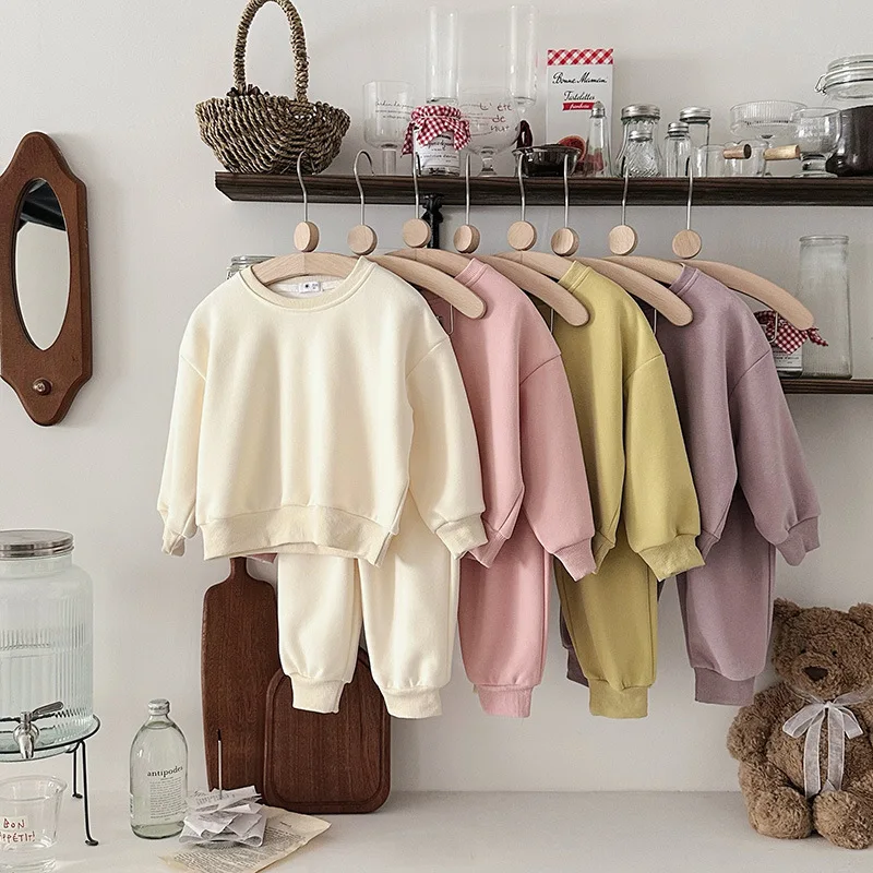 

Children'S Sweatshirt Sets 2024 Autumn Winter Clothing For Kids Clothes Girl Casual 2pcs Outfit Long Sleeve Baby Boys Tracksuit