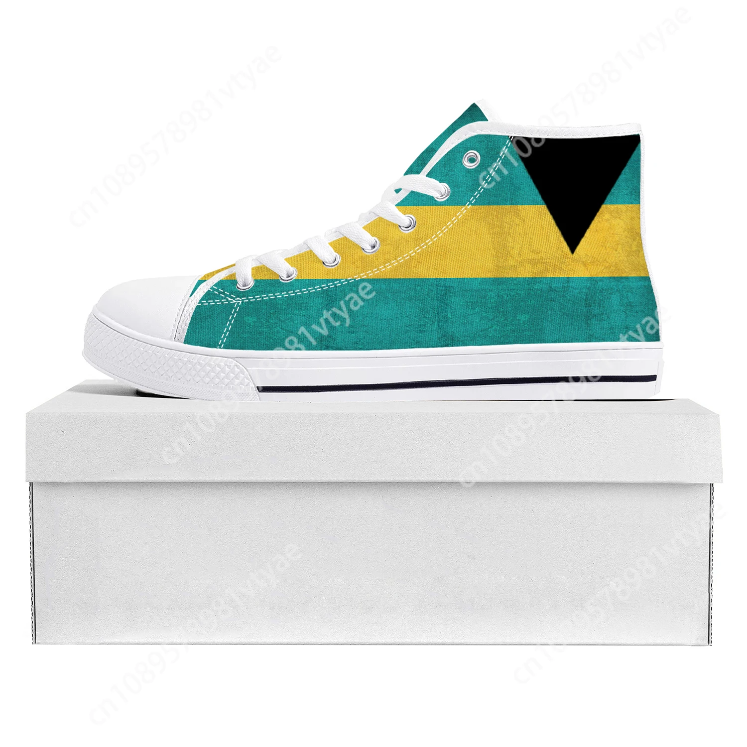 Bahamian Flag High Top High Quality Sneakers Mens Womens Teenager Canvas Sneaker Bahamas Casual Couple Shoes Custom Shoe