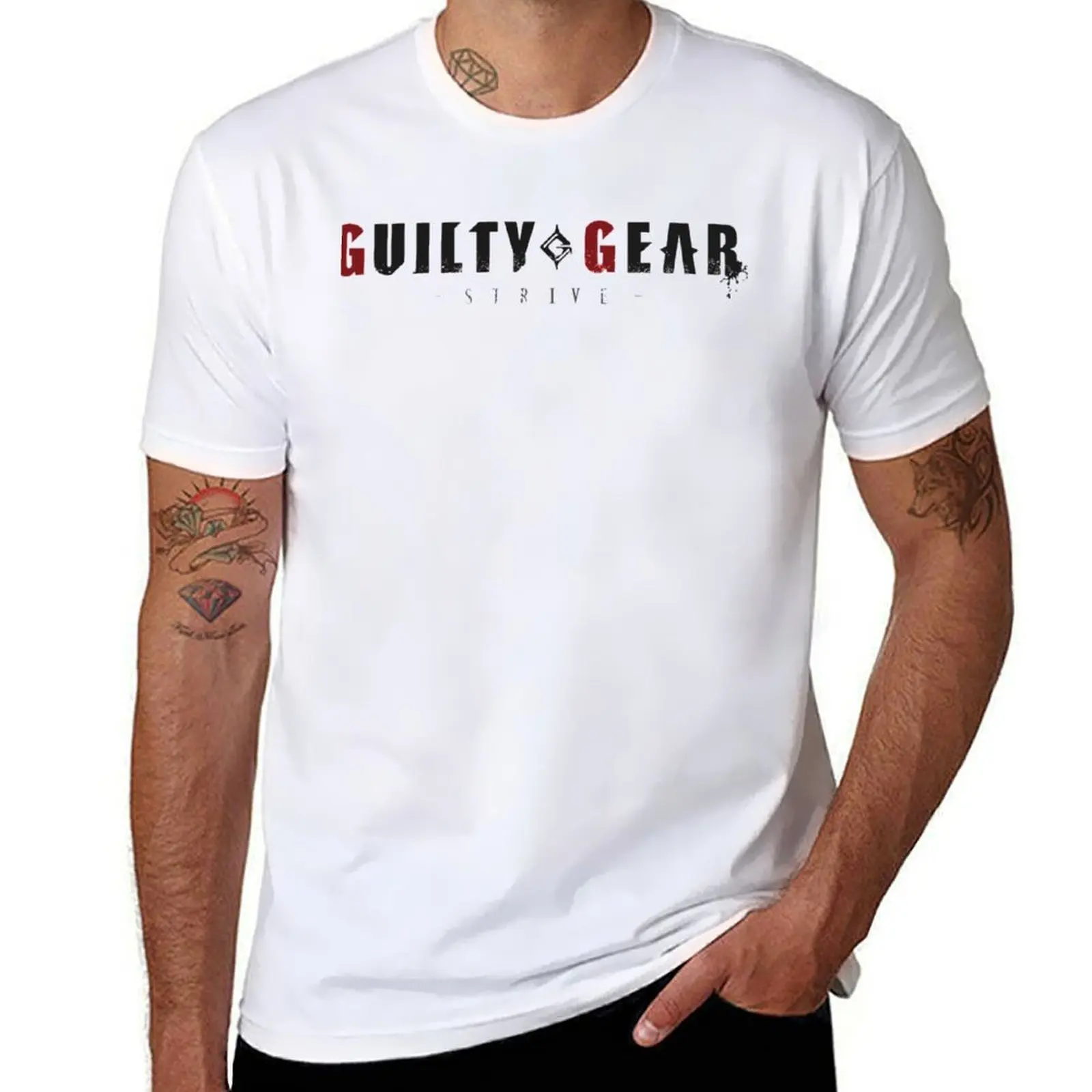 guilty gear strive logo T-Shirt man t shirts graphic man t shirt luxury man t shirts cotton T-Shirt
