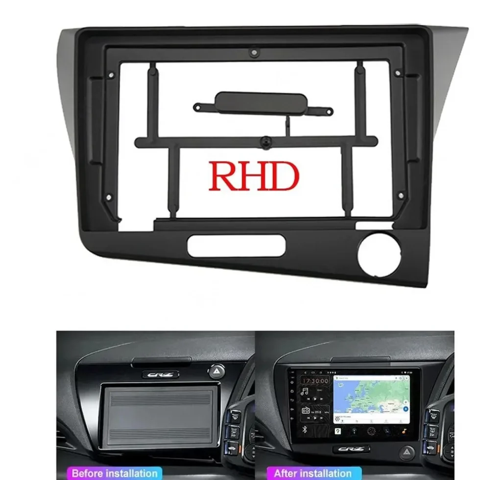 9 Inches For Honda CRZ CR-Z 2010-2015 Android Screen Dask Car MP5 Player Stereo Radio Frame Fascias Cable Navigation Panel Kit