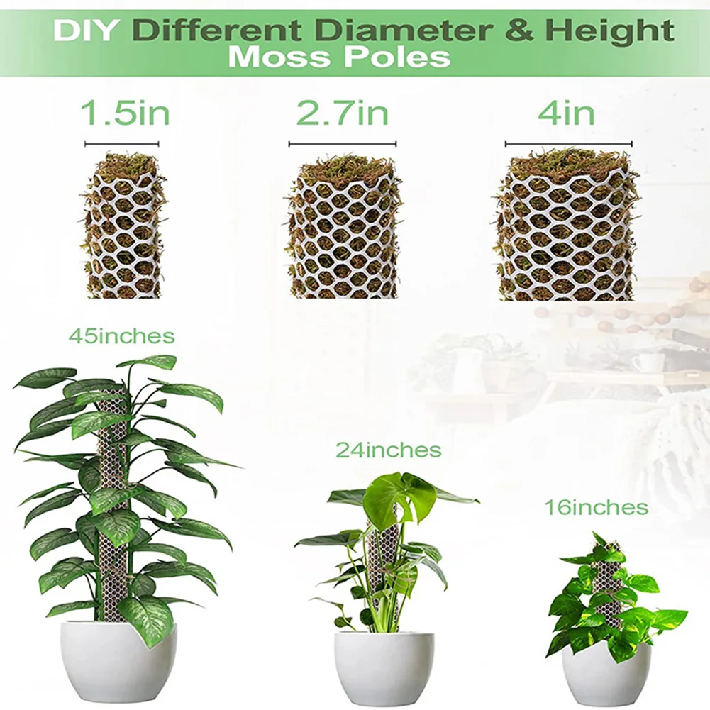 Mesh Moss Pole Complete DIY Moss Pole Kit Perfect for Promoting Plant Growth and Enhancing Your Potted Plants!