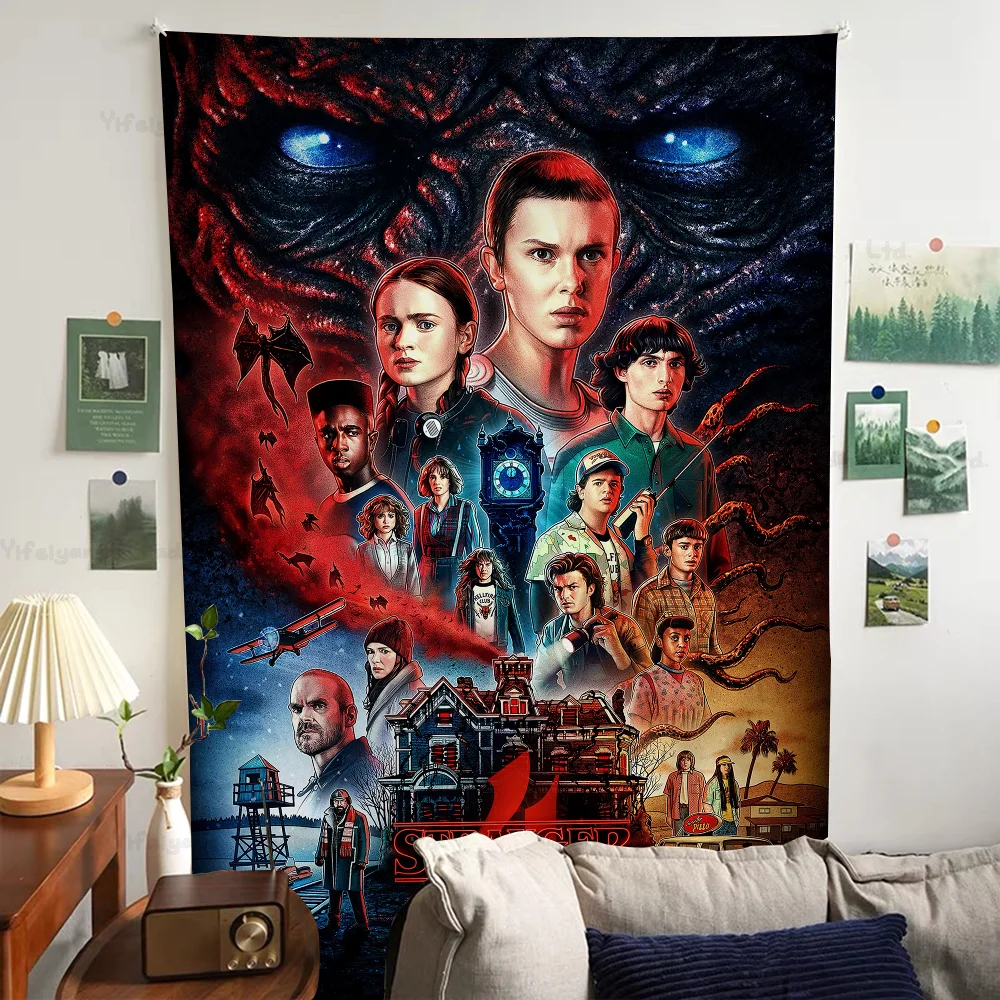 Stranger Things Cartoon Tapestry Bohemian Wall Tapestries Mandala Wall Hanging Sheets