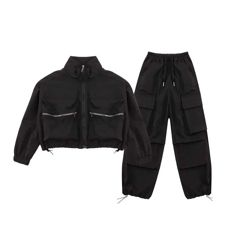 

Girls' Spring Sports and Leisure Set 2025 New Western Style Coat Work Pants Two Piece Set