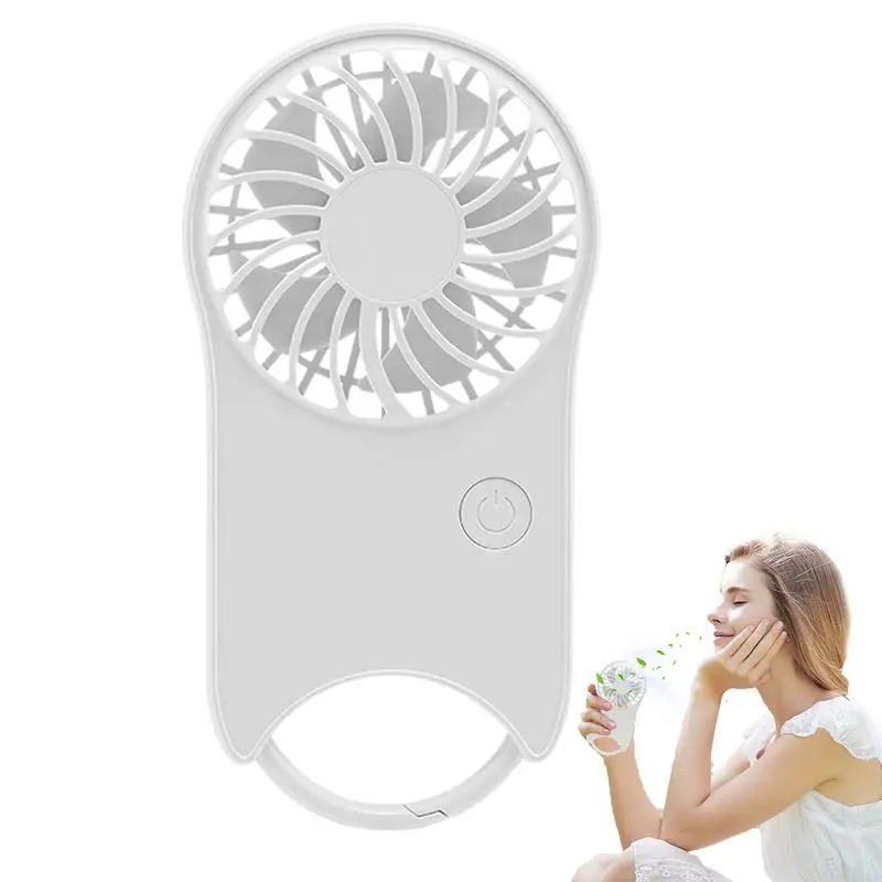 

Portable Fan With Carabiner USB Rechargeable Portable Handy Fan Pocket Size Portable Fan For Personal Desk & Outdoor Use Quiet