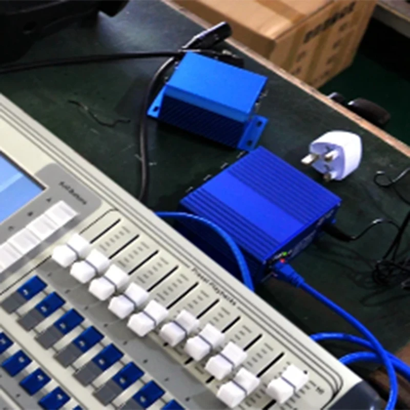 Artnet-DMX 4 4 artnet DMX ตัวแปลงสัญญาณสองทิศทาง4ตัวเมีย3PIN XLR เข้า/ออกสัญญาณอีเทอร์เน็ต