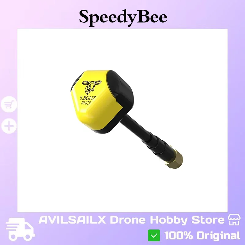 

SpeedyBee 5.8GHz RHCP FPV Antenna V2 SMA/UFL/MMCX 90° Straight Connector Options for Racing Drone RC Quadcopter