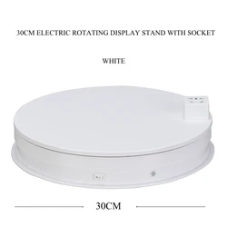 Electric Rotating Display Table With Socket Anti-Winding Christmas Tree Household Appliances Turntable 360 Photo Stand 20/25/30