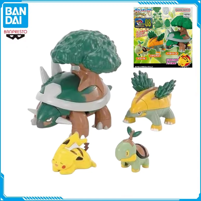 

Bandai Original Pokemon Turtwig Grotle Torterra Evolution Kit Action Figures Assembly Model Toy Kids Gift