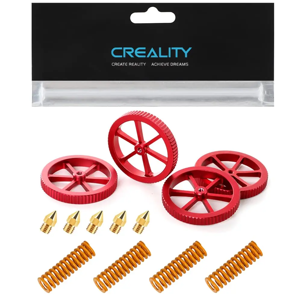 

Official Creality Metal Leveling Nuts with Die Springs and Nozzles, for Ender 3/3 Pro/3 V2/3 Max, CR 10 Series 3D Printer Bed