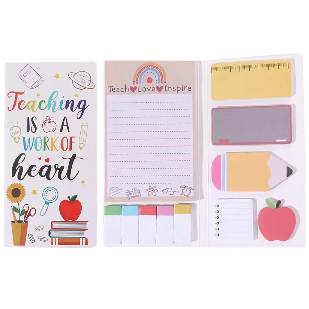 Teachers' Day Theme Teacher Sticky Notes Self-Stick Combination Sticky Note Pads To Do List Multi-piece Set Writing Memo Pads