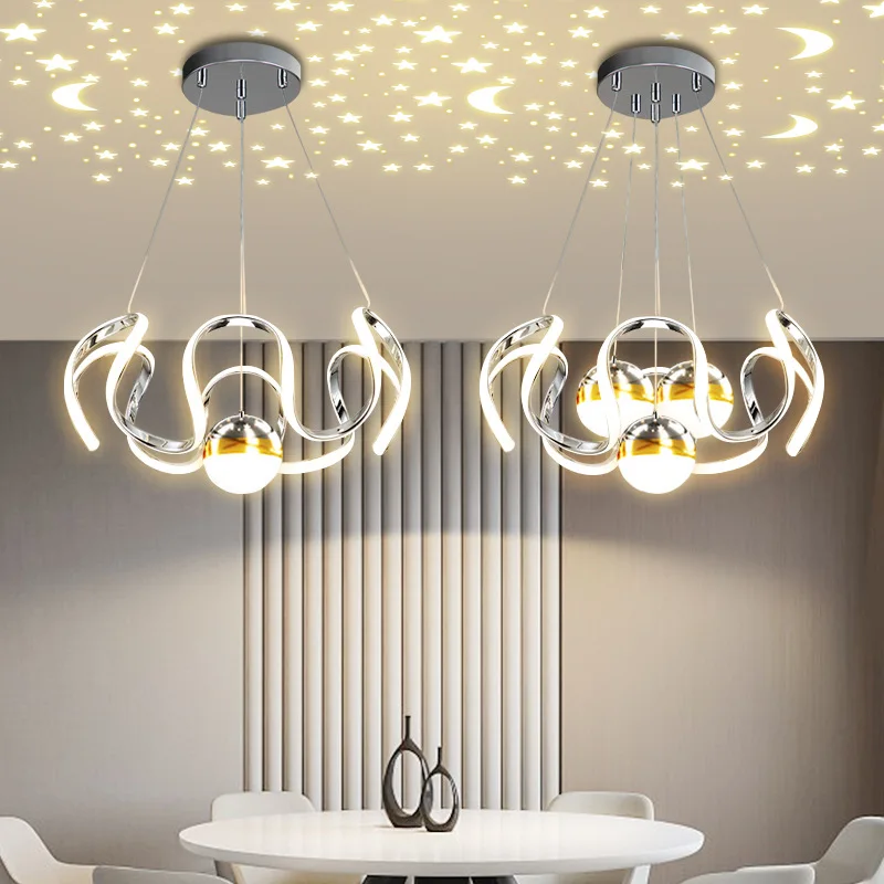 Imagem -02 - Moderno Led Lustre Lustres para Decoração de Casa Luzes Pingente para Jantar Sala de Estar Quarto Moda Lâmpada do Teto Luminárias