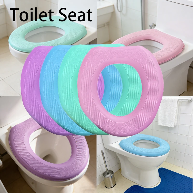 O-shape Waterpoof Soft Toilet Seat Cover Bathroom Washable Closestool Mat Pad-New