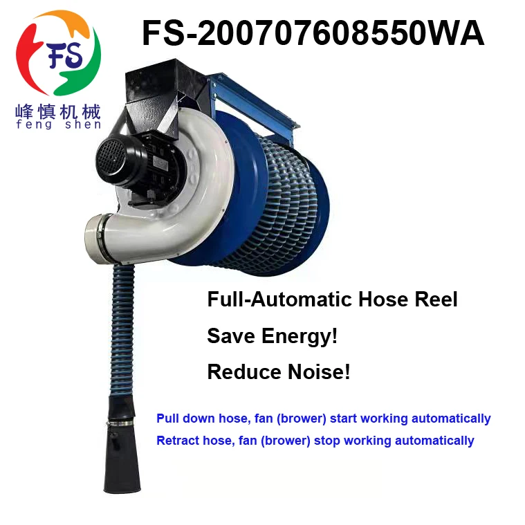 Drum Repair Workshop Exhaust Pipes Fume Gas Extraction Dust Collector Fume Extractor