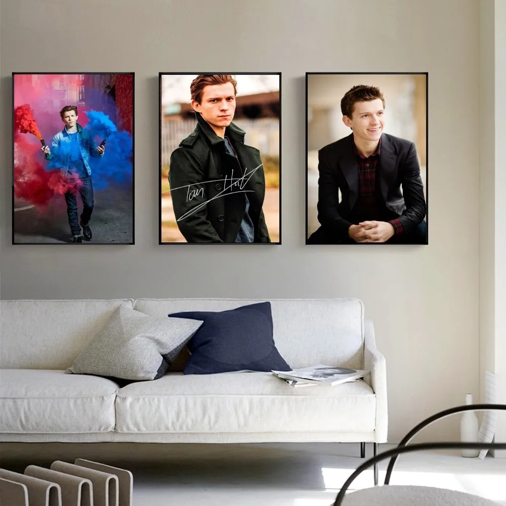 1PC Tom Holland Retro Print Poster Paper Waterproof HD Sticker Bedroom Entrance Home Living Room Bar Wall Decoration