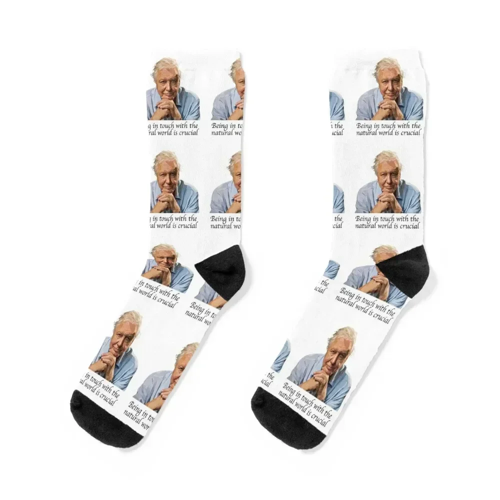 

David Attenborough - Being in touch with the natural world is crucial Socks happy essential Socks Woman Men's