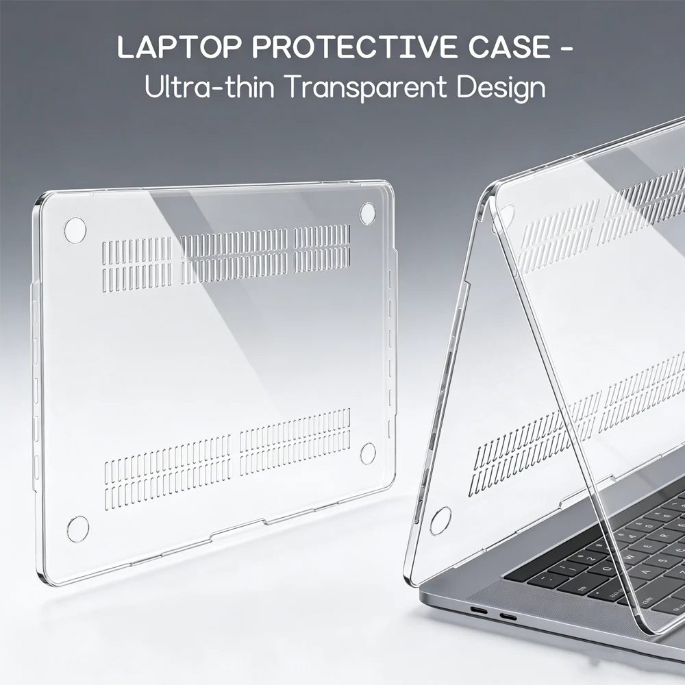 Fundas Protectoras para Laptop Crystal New 2026 para MacBook Pro de 13 Pulgadas y MacBook Air de 13 Pulgadas A2681/A3113/A3240/A1932/A2179/A2337