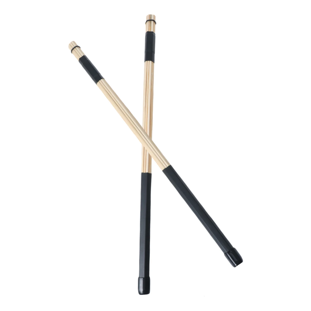 

Pair of 40Cm Bamboo Drum Brushes Black Best for Jazz Folk Music Performance Lighter Volume Playing Bamboo Drum