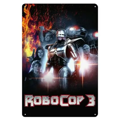 Robocop 3 Scifi Retro Movie Metal Poster Tin Sign 20x30cm Plaque