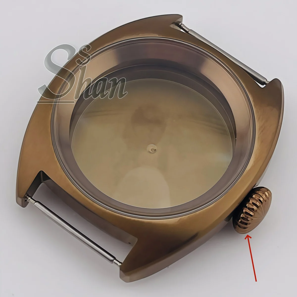 

36mm/39mm unique coffee-colored case double domed coated glass NH36 NH35 NH34 NH38 PT5000 ETA2824 movement large and small crown